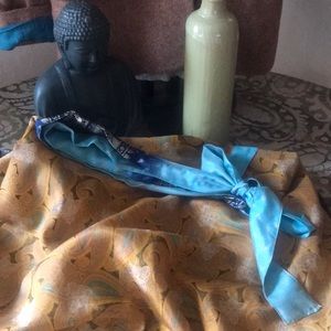 Long 100% silk layered Indian wrap skirt.